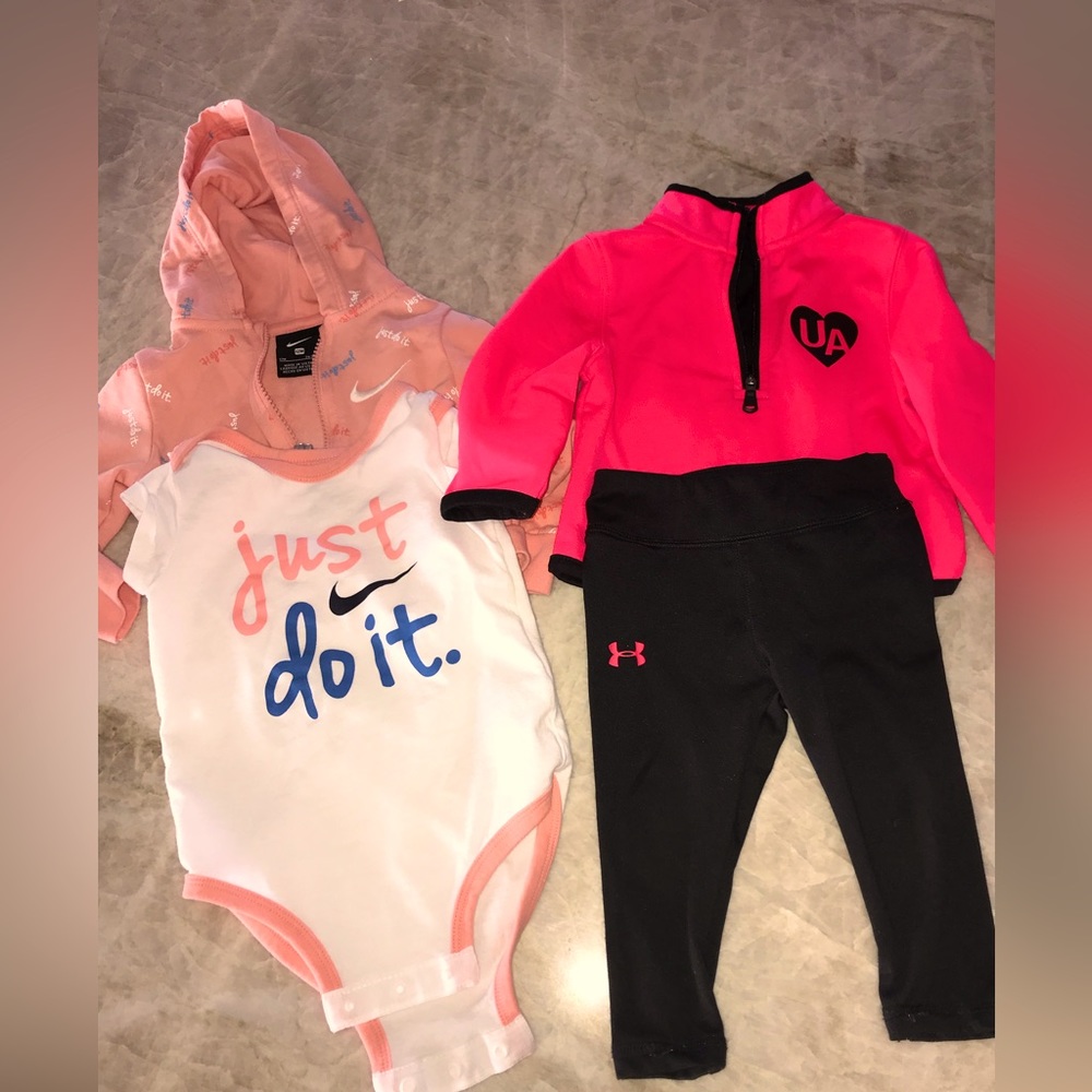 EUC Nike and Under Armour girl bundle